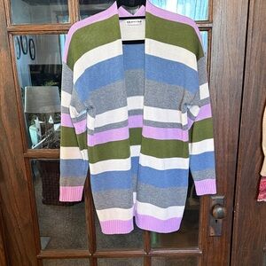 Ecowish Women's Colorful‎ Striped Cardigan